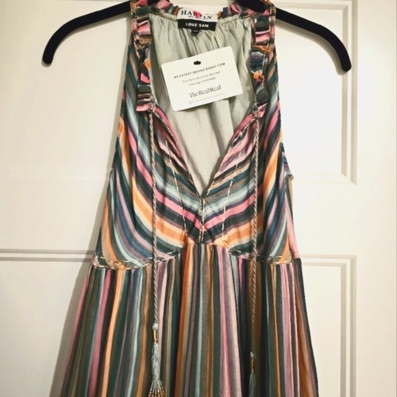 Hartly Love Sam Striped Sleeveless Multi-Color Long Dress sz xs - Picture 11 of 13